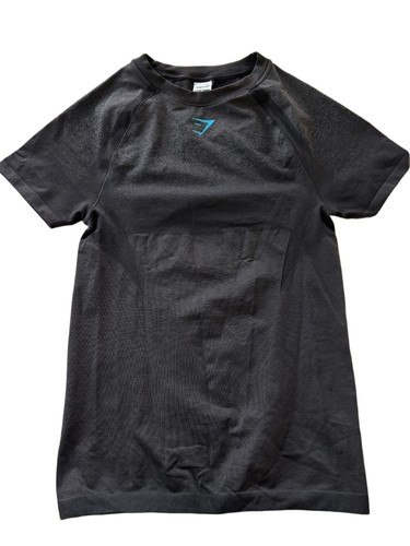 Gymshark Shadow Seamless T-Shirt Mens M Black Short Sleeve Gym Training Tee