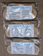 100pcs Handmade With Love Round Tags Kraft Paper With String