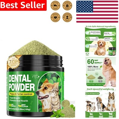 Cat & Dog Teeth Cleaning Powder Natural Bad Breath Plaque Tartar Freshener