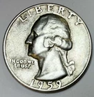 1959. X/FINE. ++    SILVER GEORGE WASHINGTON QUARTER