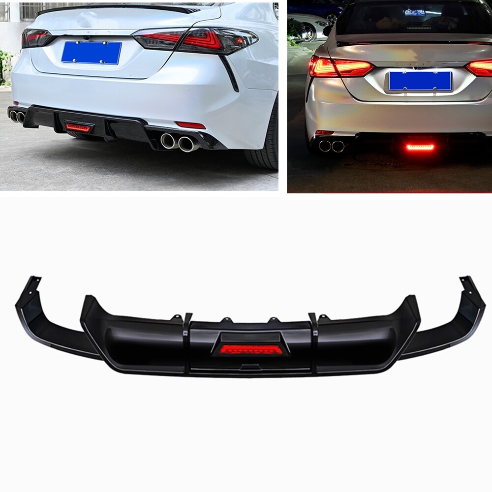 For 2018-2023 TOYOTA Camry SE XSE Car Rear Diffuser Wing & LED