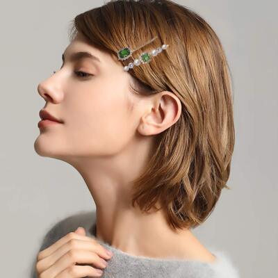 4 Pcs Vintage Crystal Bobby Pins Hair Slide Clips Hair  display picture 2