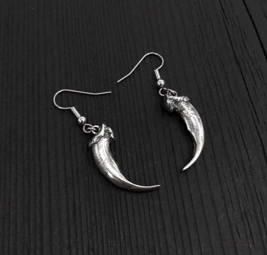 Sterling Silver Grizzly Bear Claw Earrings Animal Lover Jewelry Nature Inspired Gift 500