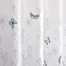 Quiet Decor Shower Curtain With Floral Butterfly Design in High-Density Polyeste