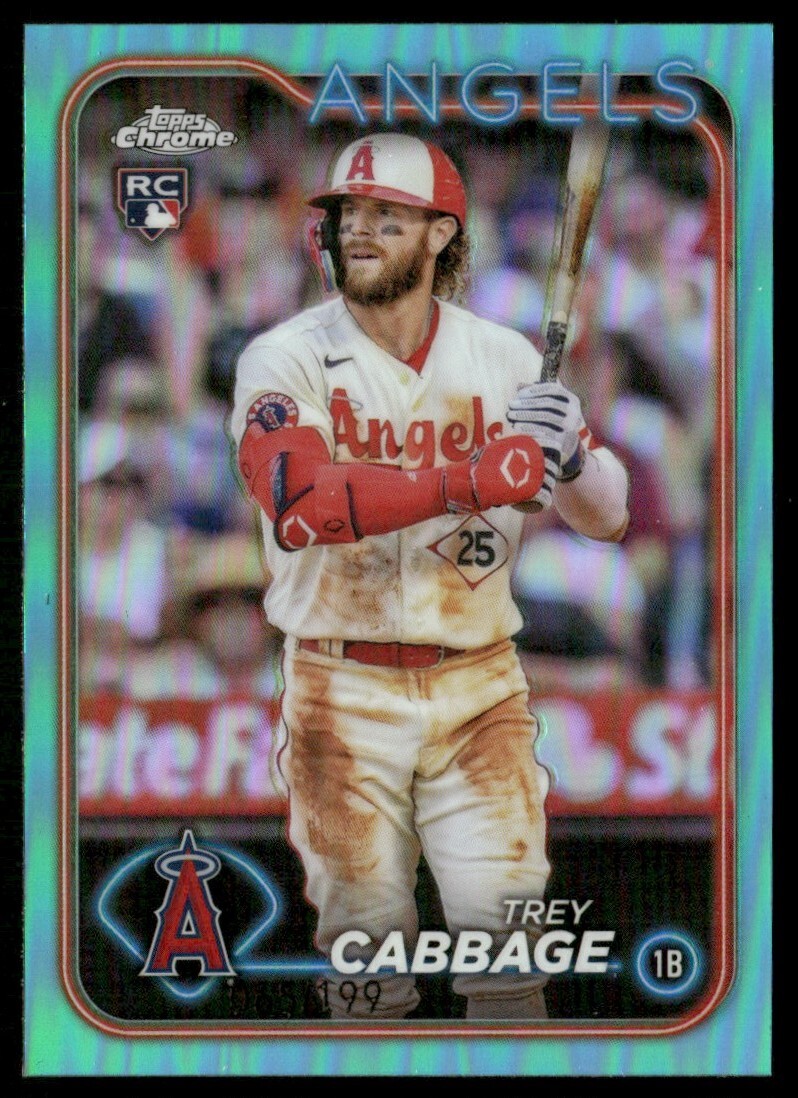 2024 Topps Chrome Aqua Refractor Rookie 65/199 Trey Cabbage #226 TS8