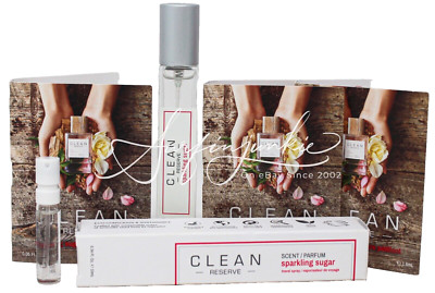 Clean Reserve Sparkling Sugar Vial Spray Travel Eau De Parfum Perfume Mini 4 pc