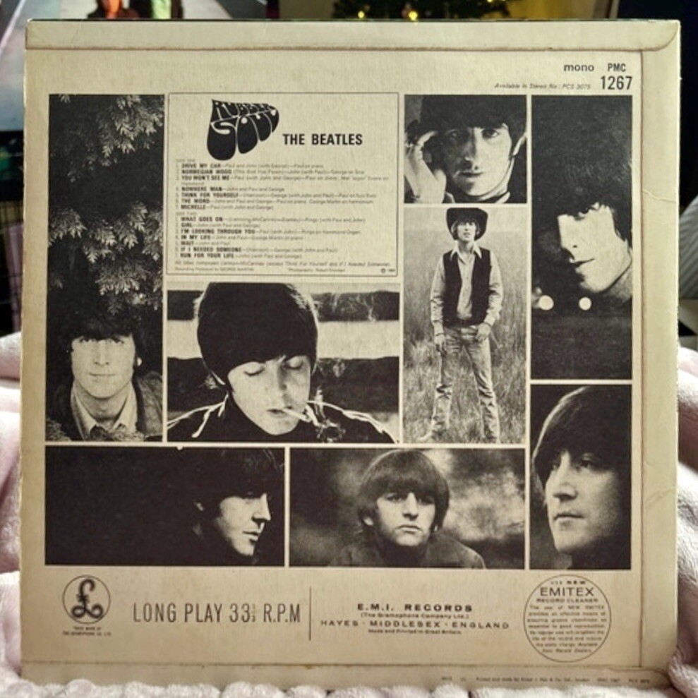 英LP Beatles Rubber Soul PMC1267 PARLOPHONE /00260 The Beatles - Rubber Soul UK 1965 Parlophone 2nd Press Mono LP