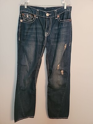 服/ファッション True Religion brand jeans Joey heritage big T row27 seat34 True Religion World Tour Joey Super T Thick Stitch Flap Pockets 34