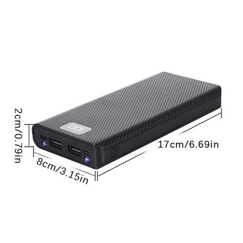 18650 Power Bank 20000mAh USB Type C 5V Charge Storage Box Without Battery*Q - Zdjęcie 2 z 13
