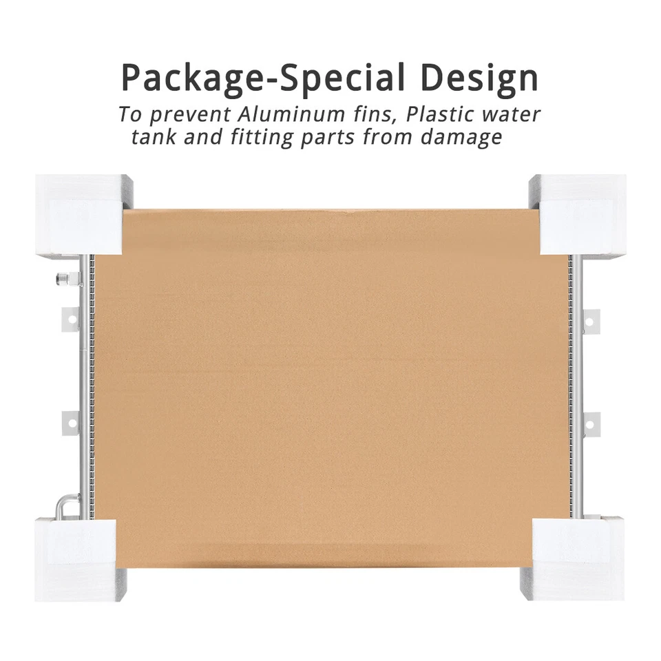 Condensador de CA para Kenworth K100E T2000 T270 T300 T400 T600A T800 W900 aluminio Foto 3 de 4