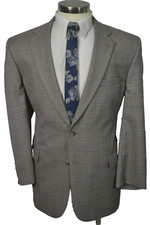 Jos. A. Bank Mens Brown Check REG FIT Wool Sport Coat Blazer Jacket SIZE 46R