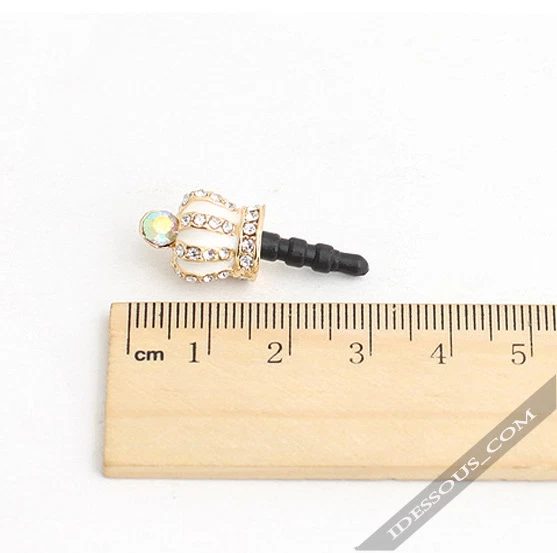 Handy Schmuck Diamant AAA Krone Staubschutz 3,5mm Headset Stöpsel Iphone Galaxy - Bild 4 von 4