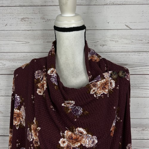 Cárdigan tejido gofre Maurices para mujer talla 0X rojo floral manga larga - Imagen 4 de 11