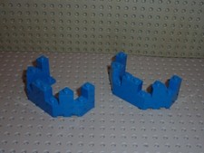 2x LEGO Bleu Castle Turret Top 4x8x2 Réf 6066 Set 6057 SEA SERPENT
