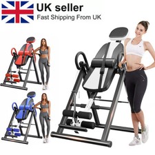 Gravity Inversion Table Fold Adjustable Back Neck Pain Exercise Therapy Bench