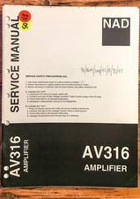 NAD AV316 AV 316 Amplificatore Manuale di servizio *Originale*