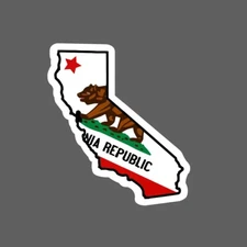 California Sticker State Flag Waterproof Cali State Bear Grizzly Gift NEW