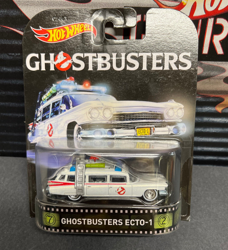 HOT WHEELS GHOSTBUSTERS ECTO 1 CADILLAC POP CULTURE REAL RIDERS FRESH!