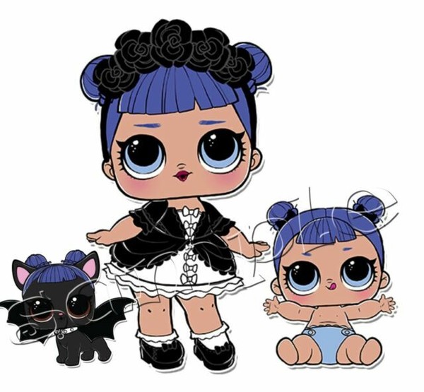 Iron on Transfer LOL Doll Dolls Surprise Midnight Lil Sister Pup