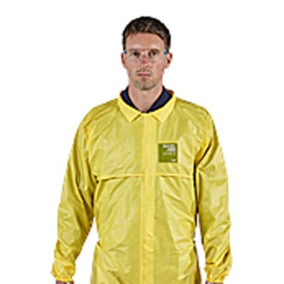 Ansell  AlphaTec  2300 PLUS Hazmat Jacket with Collar, Yellow L 5 Pack