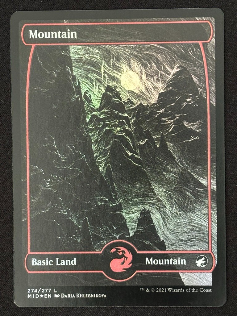 1x MTG Mountain (Foil) - Innistrad: Midnight Hunt (MID) #274