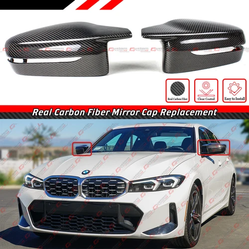 FOR 23-25 BMW G20 G42 G26 M240i M340i CARBON FIBER REPLACEMENT SIDE MIRROR CAPS