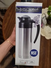 Service Ideas S2SN100SMET Steelvac 1 Liter Skim Milk Server