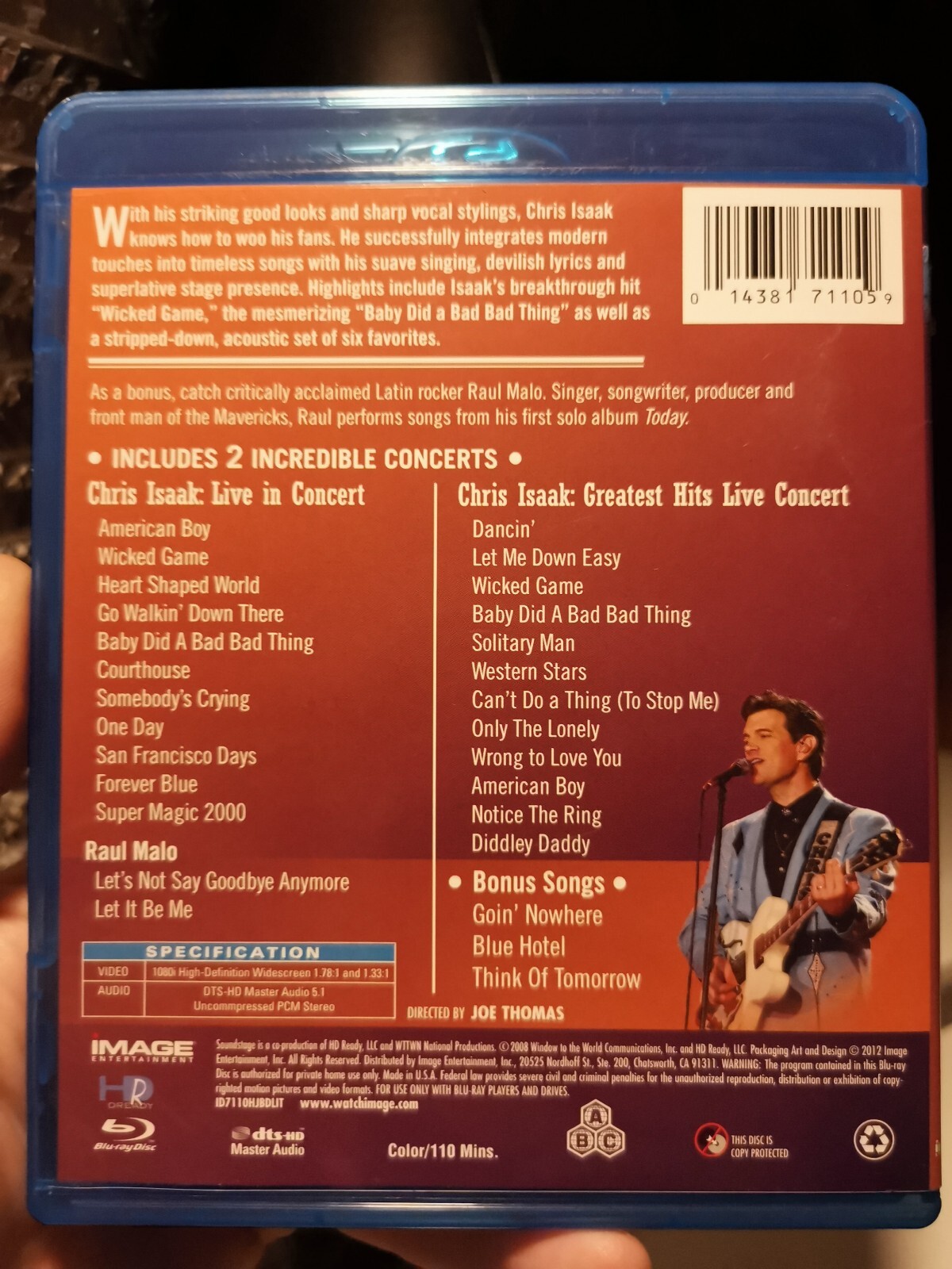 Chris Isaak Live in Concert/Greatest Hits Live Concert (Bluray Disc