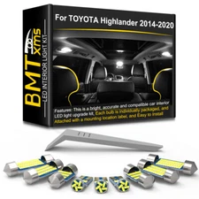 15x LED Light Interior Light Kit Package for 2014-2020 Toyota Highlander Tool