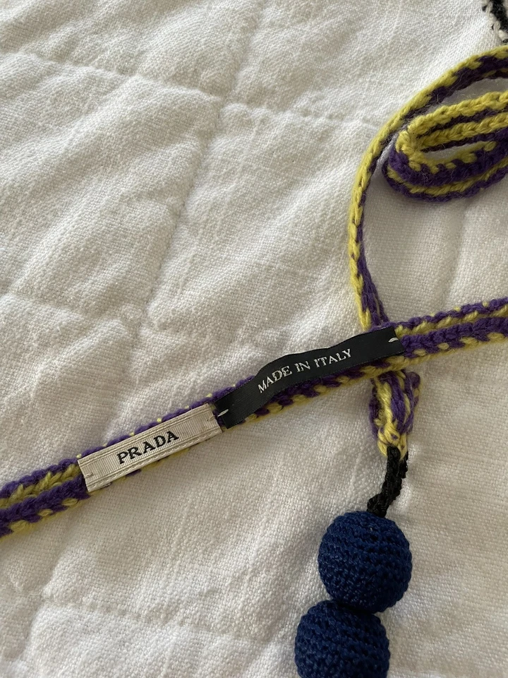 Collar Prada Multicolor Ganchillo Cuentas Distintivo - Talla Única Foto 3 de 4