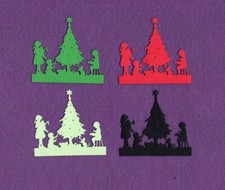 TRIMMING THE TREE Christmas die cuts scrapbook cards