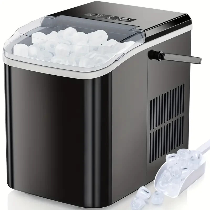 Portable Ice Maker: Quick Ice Production, Dual Ice Cube Sizes, Convenient Carry-image