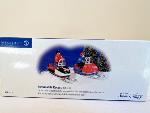 Reparto 56 "Snowmobile Racers" (Set di 2) #55136 Snow Village con scatola - Foto 4 di 4