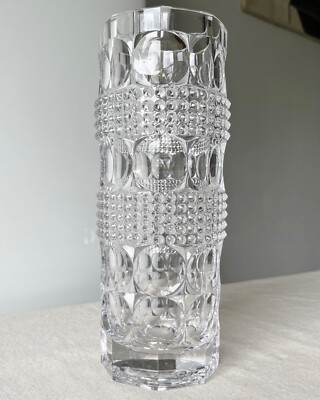 Mstisov Glassworks Czech Art Glass Vase 70s Vintage