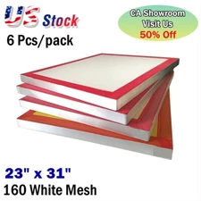 6pcs/pack 23" x 31" Aluminum Screen Printing Screens Frame 160 White Mesh Count