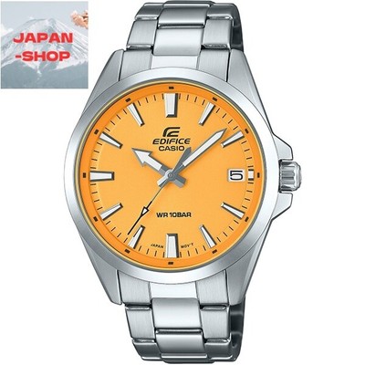 CASIO EDIFICE EFV-100DJ-9AJF Yellow Dial Elegant Stainless Steel Men Watch NEW