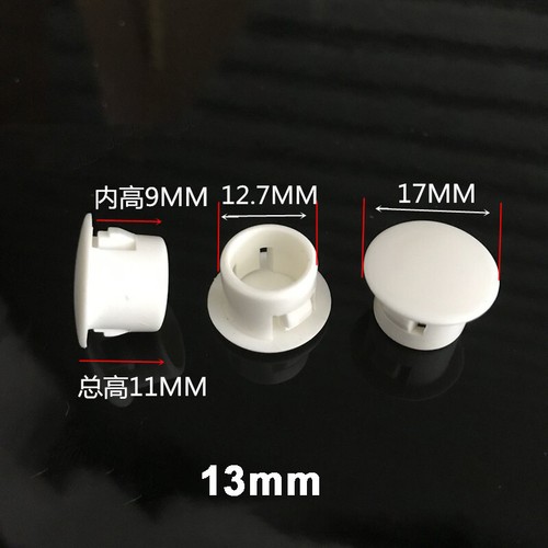 Tappi estremità di copertura in plastica rotonda inserti tubo nero spina bung 5 mm - 50 mm - Foto 36 di 52