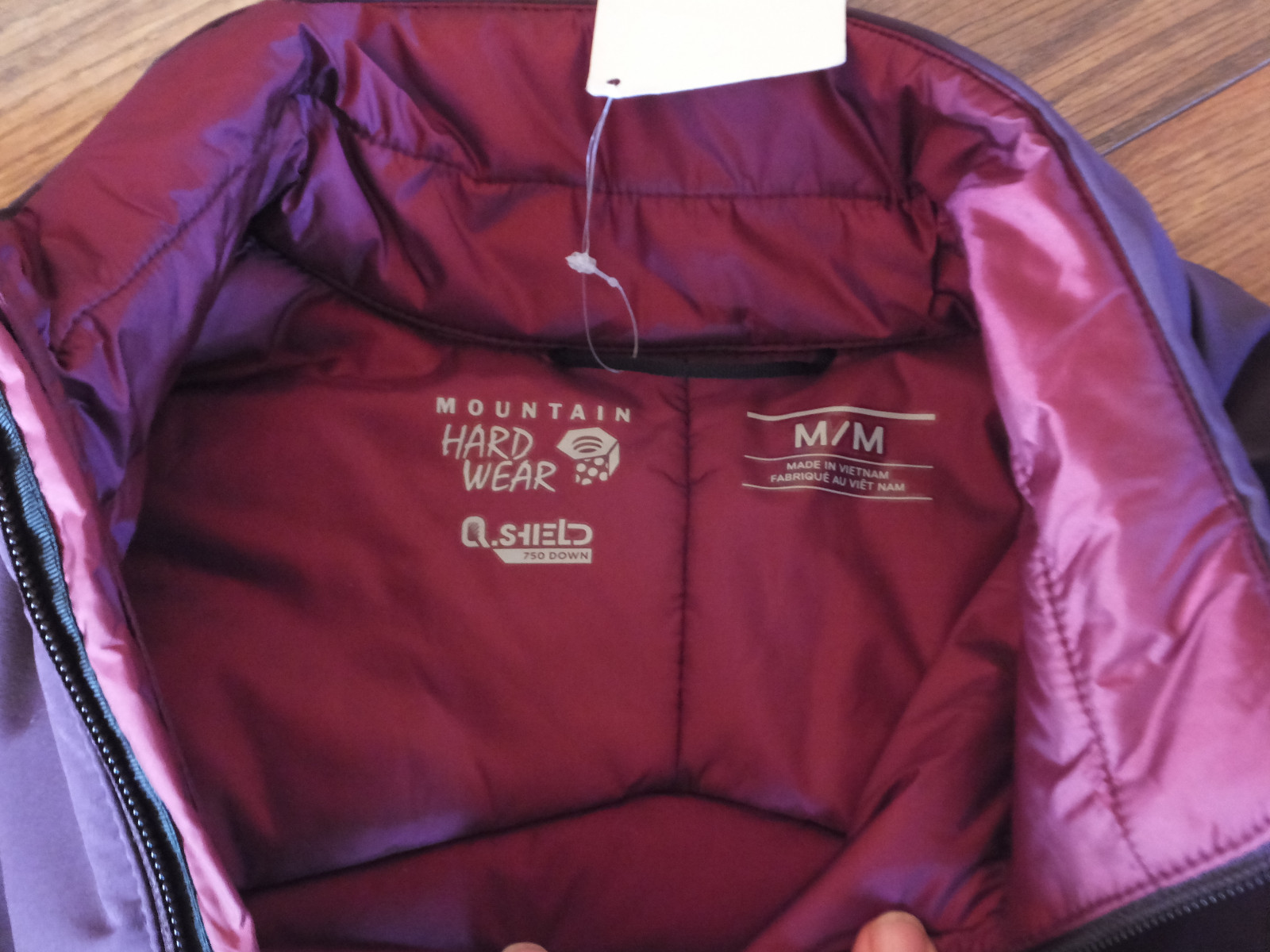Men's Medium Mountain Hardwear StretchDown 750 Down Jacket - Maroon image 5