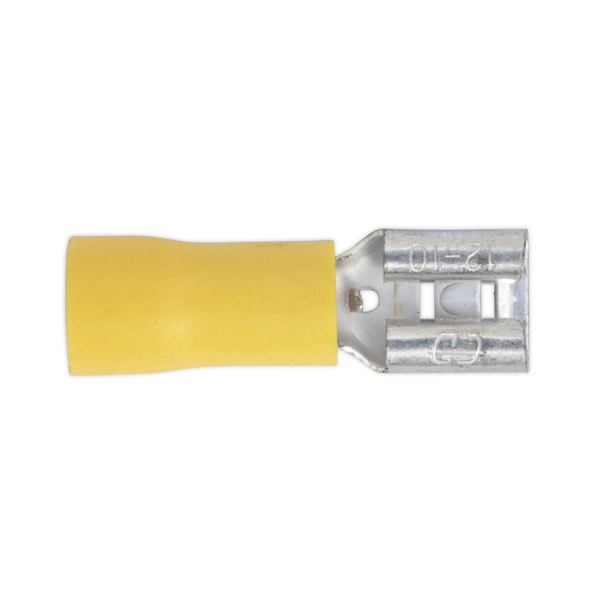Sealey Push-On Terminal 6.3mm Female Yellow Pack of 100 - YT13