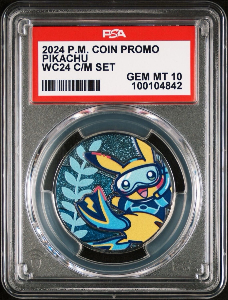 Scuba Pikachu Metal Coin PSA 10 Pokemon Honolulu World Scuba Pikachu Metal Coin PSA 10 Pokemon Honolulu World