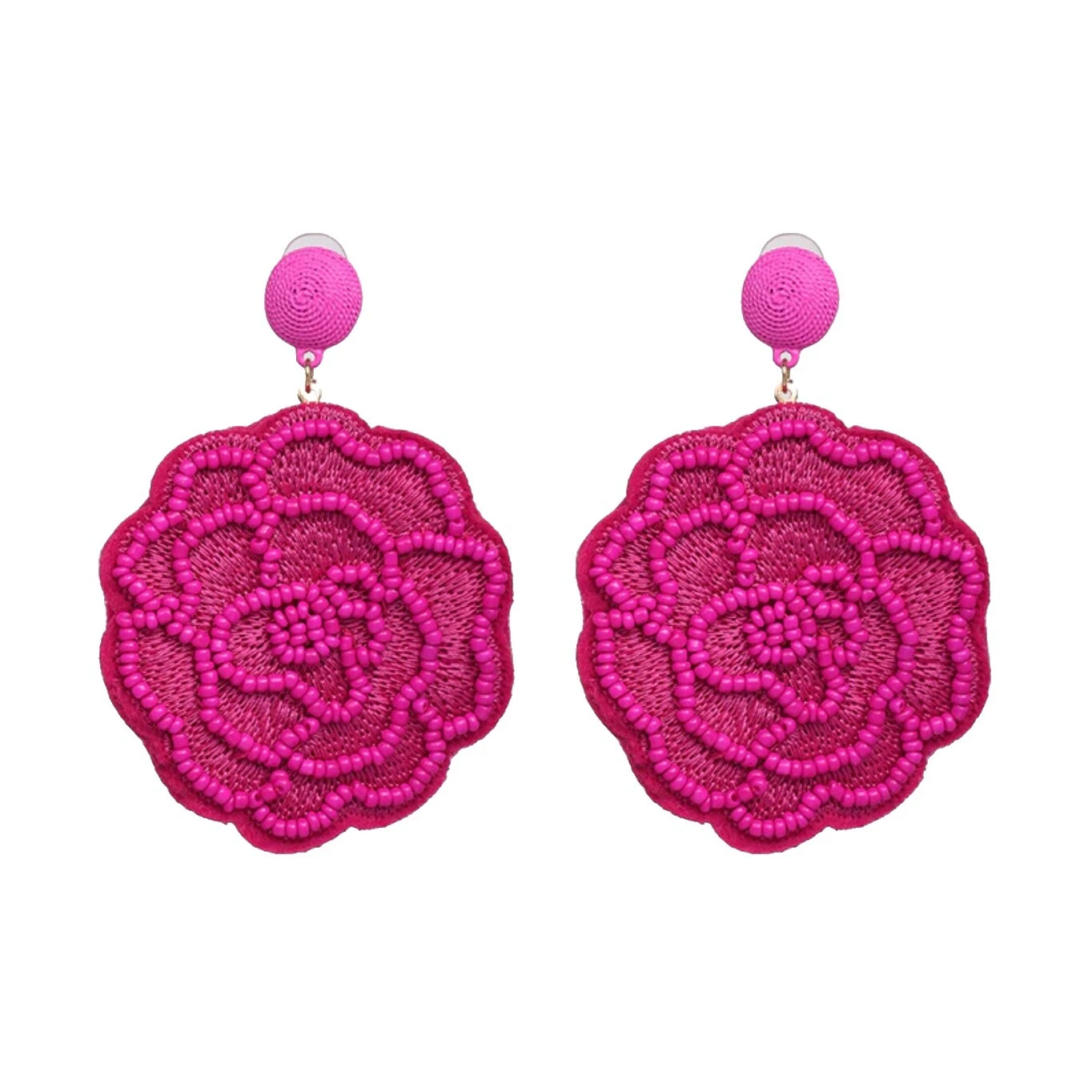 Chapado en Oro Amarillo Pendientes De Moda Flores y Plantas