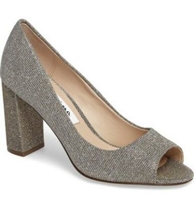 dark gray block heels
