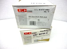 (NEW) GC Electronics 30-8738-BU 4 Conductor Ivory Telephone Jacks Box of 10 