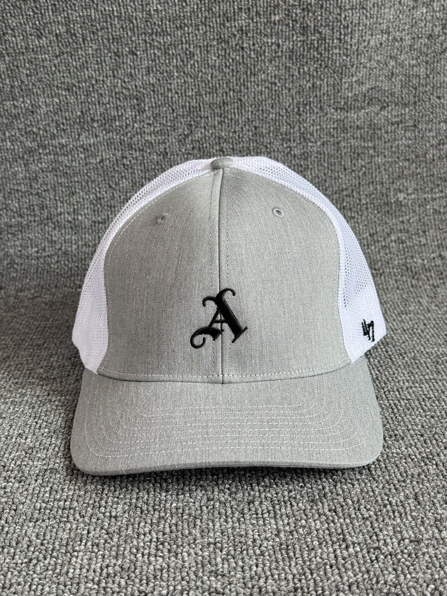 '47 Brand Old English A Trucker Snapback Grey White Curved Brim Hat