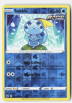 Sobble 041/198 Common Chilling Reign Pokemon Reverse Holo Near Mint Yuu Nishida