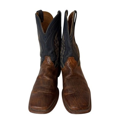 Tecovas “The Doc” Tan Bison Cowboy pull on Boot Western Two Tone Navy Men’s 15EE The Earl Men main image 4