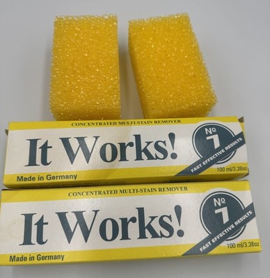 It Works! Stain Remover 3.38 Oz. Tube Cleaner Whitener Made in Germany Lot Of 2