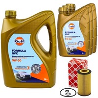 MotoröL Set Gulf Formula GVX 5W-30 8 Liter + ÖLfilter FüR Dodge Mercedes B907