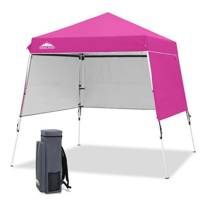 Pop Up Canopy 8x8 Aluminum Slant Leg Instant Outdoor Beach Blue EAGLE PEAK Walls