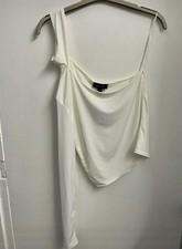 Woman’s new look white one shoulder crop top size 10 BNWT #167